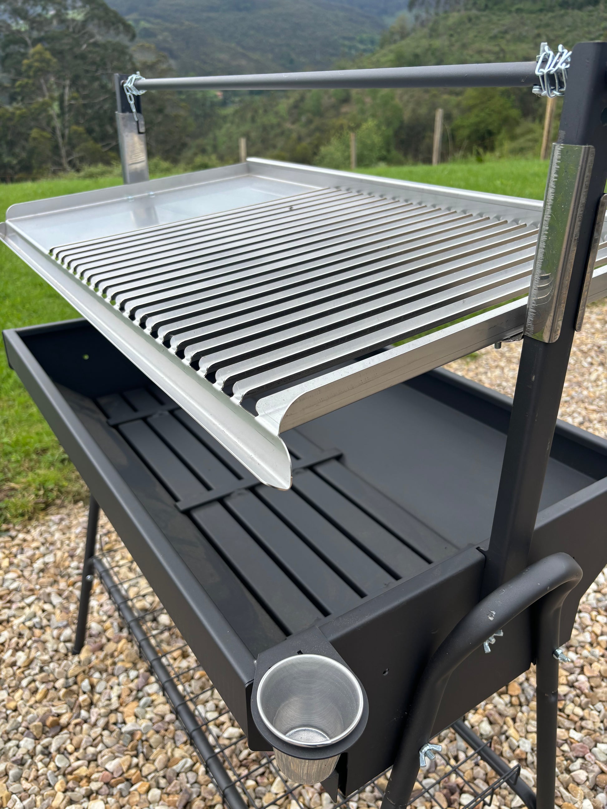 Parrilla y plancha de acero inoxidable barbacoa Brasa Master